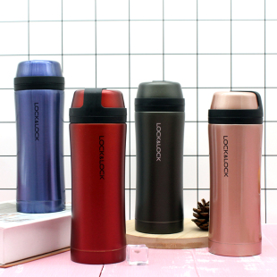 微瑕疵乐扣乐扣保温杯水杯掌心不锈钢男女士便携杯学生儿童杯4129