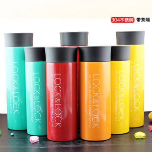大容量茶杯子创意杯LHC4017 便携水杯 正品 乐扣乐扣不锈钢保温杯