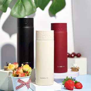 乐扣乐扣保温杯迷你小巧便携商务杯男士 女士杯316不锈钢水杯纯色