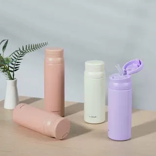 乐扣乐扣吸管保温杯女士不锈钢大容量杯子儿童水杯便携大人高颜值