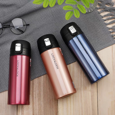 瑕疵乐扣不锈钢保温杯简约