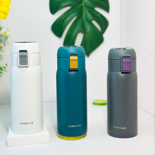 微瑕疵乐扣乐扣点点保温杯男女水杯便携可爱简约杯子学生LHC3254