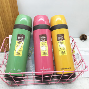 微瑕疵乐扣乐扣保温杯不锈钢大容量24小时保温按压式 水杯学生旅行