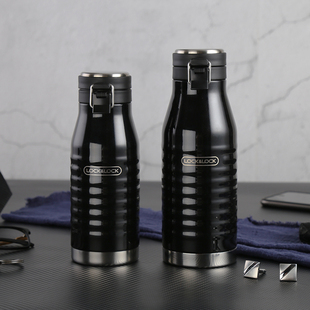 微瑕疵乐扣乐扣保温杯男女士学生水杯不锈钢创意杯子大容量随手杯