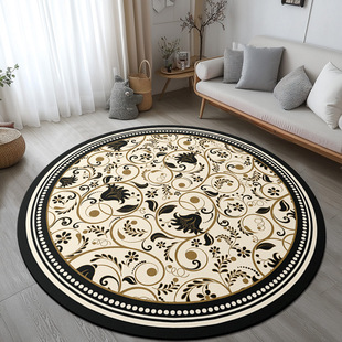 【多尺寸】美式简约风圆形硅藻泥地垫全身镜摇摇椅专用防滑垫吸水