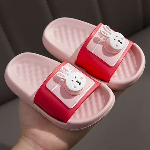 Детские тапочки для мальчиков, нескользящие мультяшные милые слайдеры, мягкая подошва
