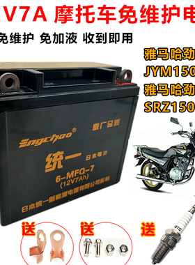 适用建设雅马哈劲虎JYM150-3劲豹SRZ150摩托车干电瓶免维护蓄电池