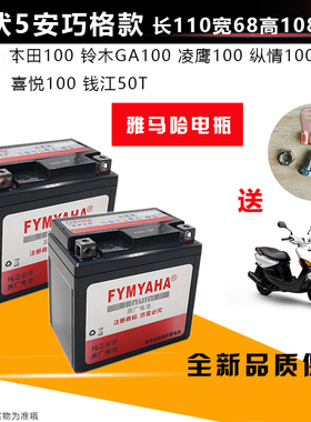 雅马哈摩托车电瓶巧格i125 新福喜as125 赛鹰125 巧格 凌鹰蓄电池