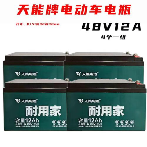 小海豚迷你电瓶车电池天能铅酸蓄电瓶轮椅6-DZM/6-DZF-12专用电池