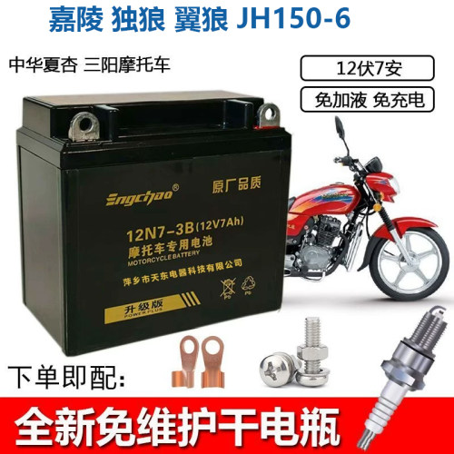 英超统一嘉陵翼狼摩托车电池