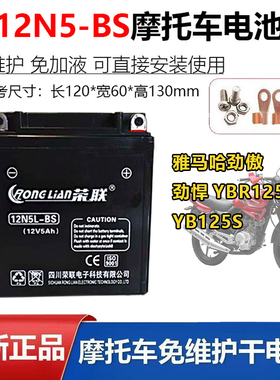 适用雅马哈天剑YBR125天戟YBE/YBS/JYM125-2-3-G-B-E-F国三电瓶
