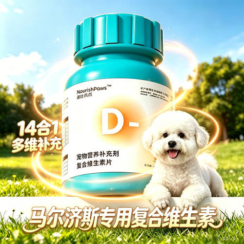 马尔济斯专用狗狗复合维生素b族片b1b12营养补充剂宠物小狗异食癖