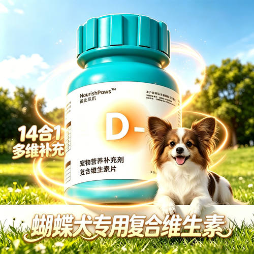 蝴蝶犬专用狗狗复合维生素b族片b1b12营养补充剂宠物小狗幼犬异食