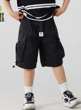 夏季中大童运动休闲裤薄款短裤男童直筒裤S25217P018