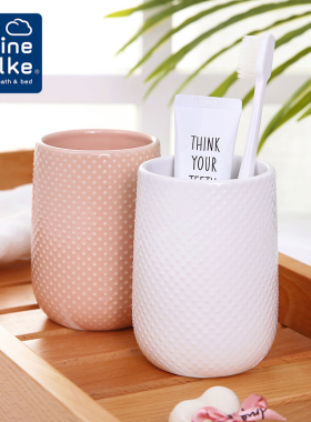 Kleine Wolke进口陶瓷漱口杯子牙刷杯刷牙杯ins风洗漱杯女牙具杯