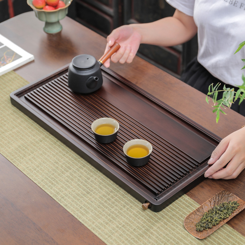 竹制茶盘日式干泡盘竹木