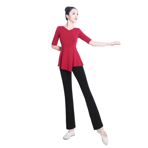 舞蹈练功服套装女新款形体舞成人舞服装练功衣服春夏季现代舞蹈服