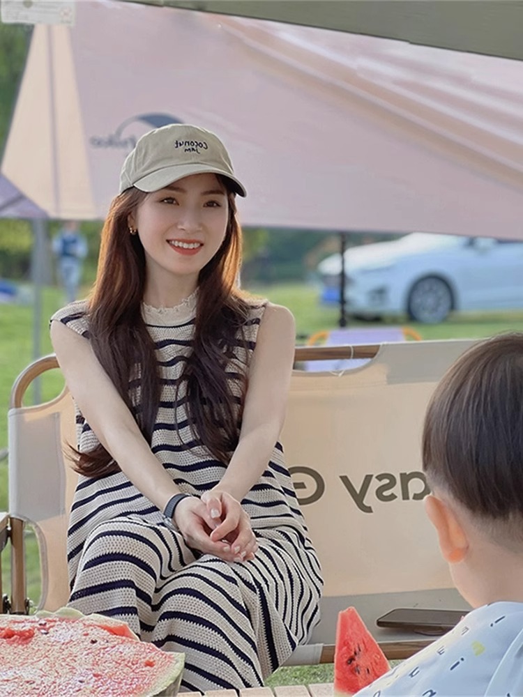 三亚云南大理丽江多巴胺海岛沙滩海边度假连衣裙露营旅游穿搭女装