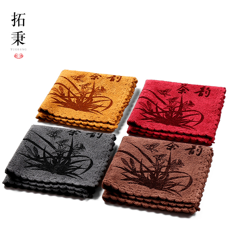 加厚茶巾布吸水功夫茶具配件茶几桌布养壶巾茶台专用抹布棉麻毛巾