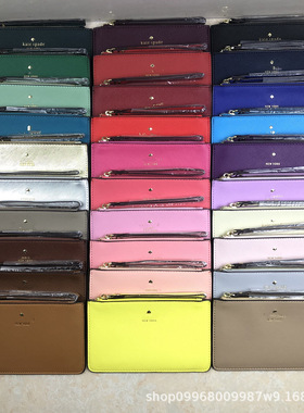 爆款十字纹女士KS钱包长款拉链纯色多功能手机包硬币零钱包手拿包