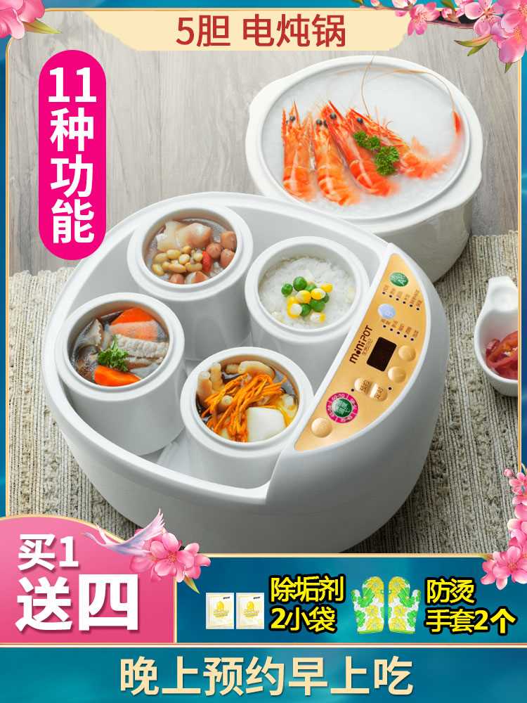 生活日记 DDG-D9电炖锅全自动家用隔水煮煲汤陶瓷砂沙煮粥神器燕