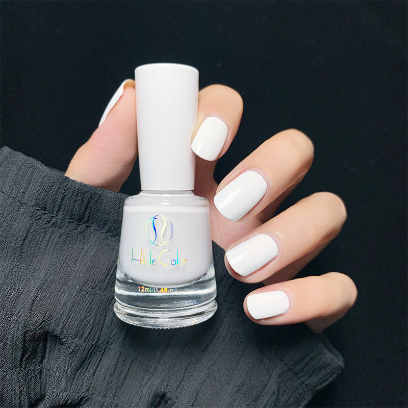 网红款指甲油女持久法式经典牛奶纯雪白色免烤快干持久不可剥美甲