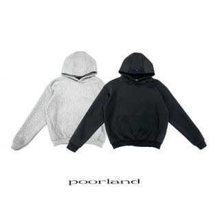 [刺绣袋鼠卫衣]430g加绒重磅短宽立挺连帽卫衣PoorLandWY03