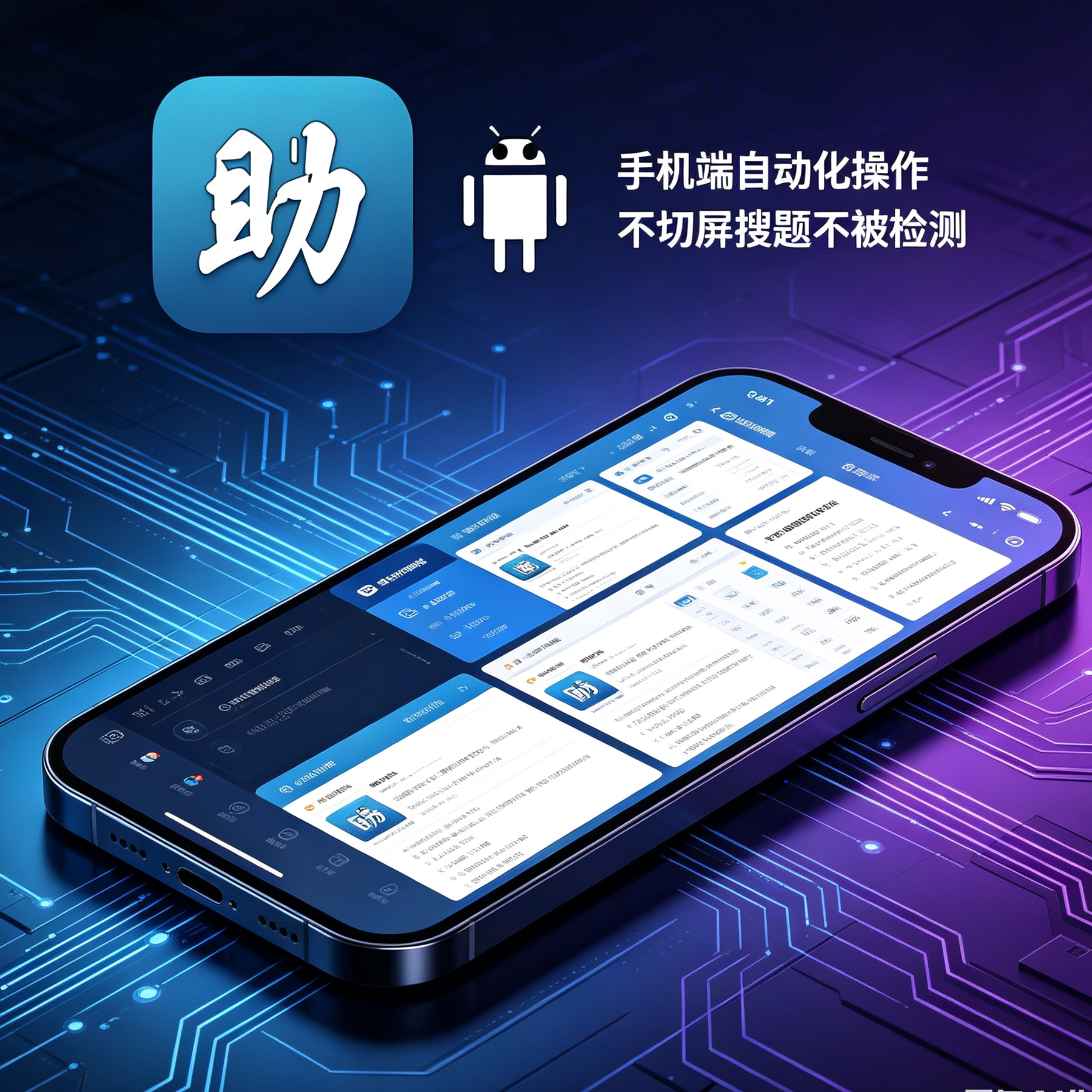 免root不切屏搜题搜索任意可用不被检测无后台不被截图录屏投屏