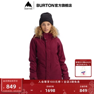 BURTON伯顿官方女士JET SET滑雪外套舒适户外运动休闲上衣100811