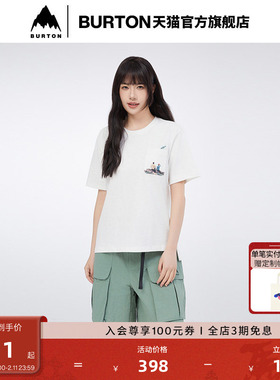 BURTON伯顿官方春夏系列女士 STORY BOARD板花短袖T恤运动754945