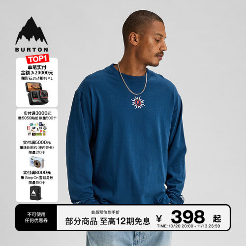 BURTON伯顿50周年男士长袖T恤