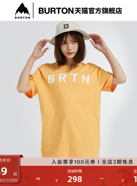 BURTON伯顿官方男女同款BRTN短袖T恤圆领运动T恤休闲上衣111019
