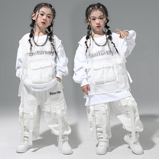 少儿hiphop街舞童装演出服美式嘻哈马甲套装儿童街舞服装男童秋冬