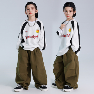 套装 哈尼酷嘻哈童装 长袖 男童美式 hiphop街舞儿童潮服 潮牌街舞服装