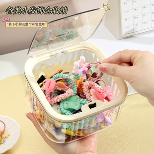 发夹收纳盒大容量首饰盒桌面发饰发圈发箍皮筋头绳发夹整理收纳盒