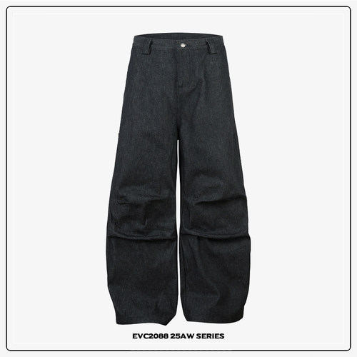 黑原牛定织15oz立体重磅牛仔裤