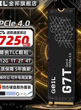 GEIL金邦G7T固态硬盘TLC颗粒4t 2t 1t台式电脑SSD笔记本PCie4  m2