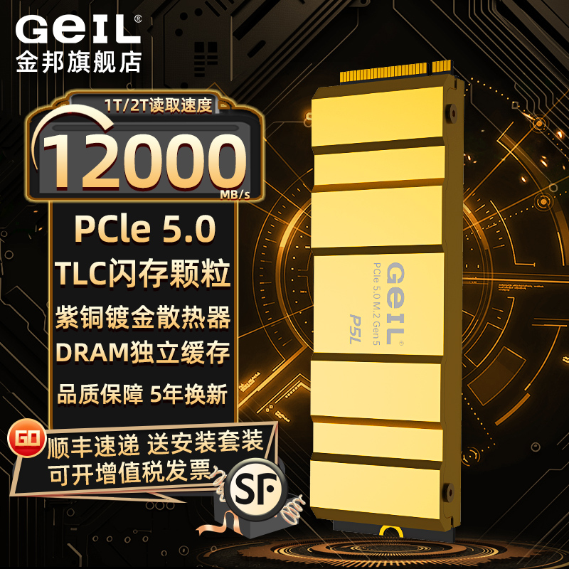 金邦PC5.0固态硬盘TLC颗粒SSD