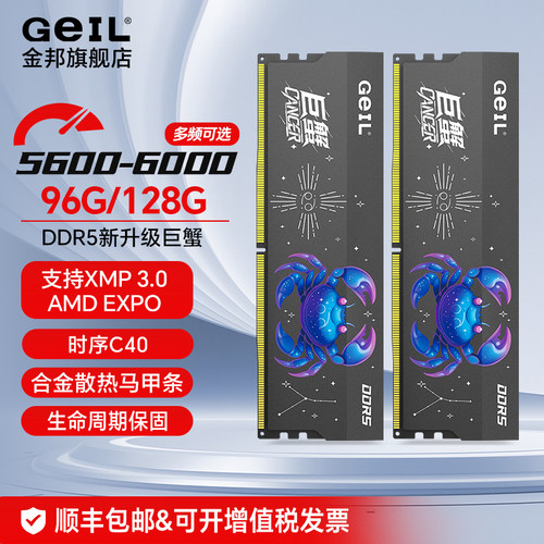 DDR5内存96G电竞马甲套条