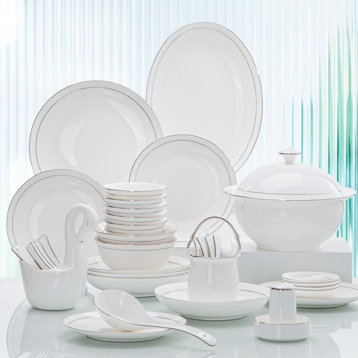 2026新款碗碟套装家用景德镇高颜值陶瓷餐具碗盘组合乔迁新居礼物