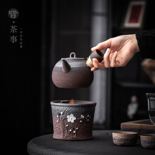 皆茶事煮茶套装银梅复古