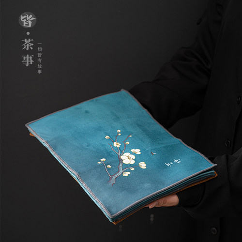高档复古禅意中国风养壶茶巾布