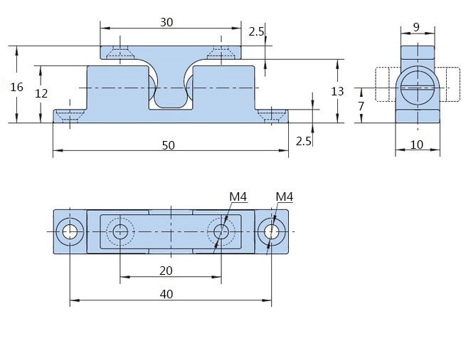 可调镀铬锌合金碰珠门碰DqK101-1-2钢珠定位门碰门锁扣长度50mm