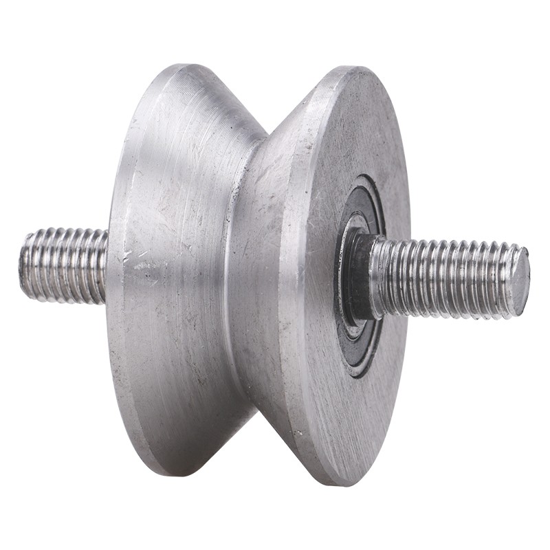 55-200钢制V型轨道轮/角铁滑轮/轻轨轮三角轮/电动门轮/铁门槽轮