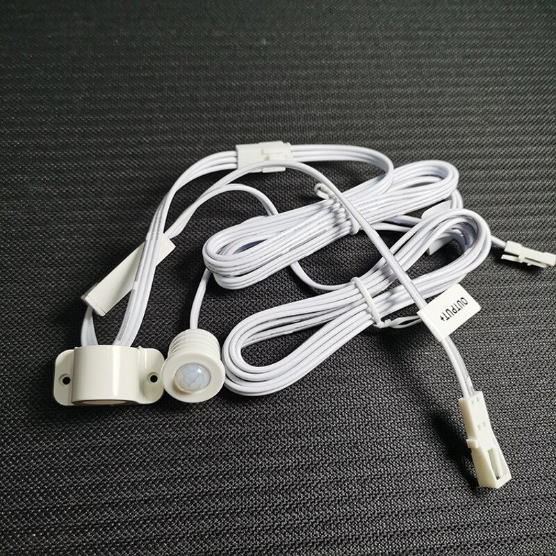 12V-24V智能人体红外感应橱柜灯开关门控遮挡感应手扫门碰开关60W