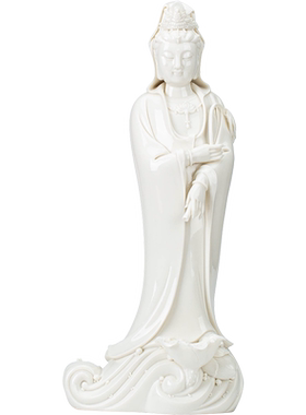 德化白瓷滴水观音菩萨佛像摆件