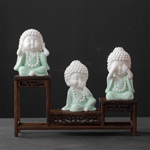 久造新中式可爱四不小如来摆件