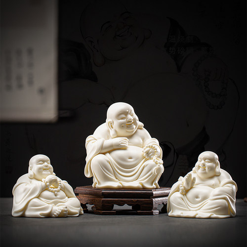 久造陶瓷招财弥勒佛新中式茶室