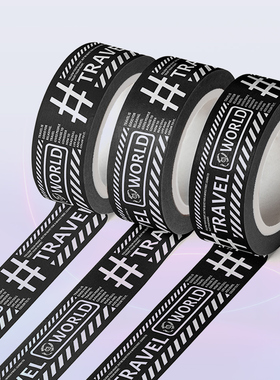 KSFGO黑色潮牌off whe警示标志贴纸胶带防水卷装包边装饰贴