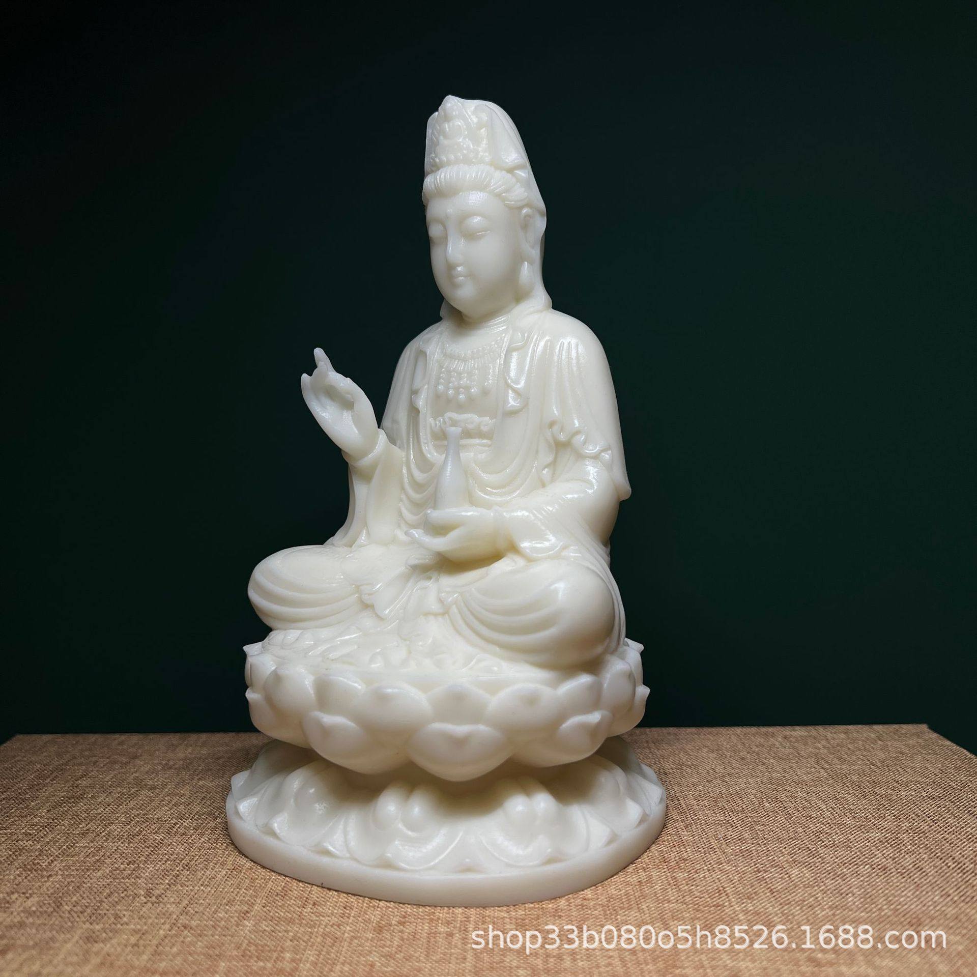 精品象牙果雕刻坐莲花拿瓶观音手把件创意工艺品汽车摆件礼盒套装,特色手工艺,佛教工艺品,淘宝优惠券,粉丝福利购,淘宝优惠卷